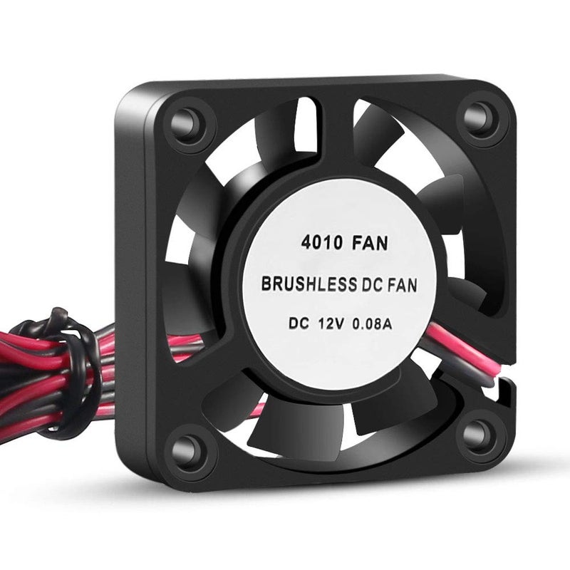 UMLIFE 4PCS 3D Printer Cooling Fan 40mmx40mmx10mm Oil Bearing Blower Fan DC 12V Brushless Cooling Fan with 2 Pin Terminal for Hotend Extruder Heatsinks Makerbot MK7 MK8 CPU Chip (12V 0.08A) - Image 5